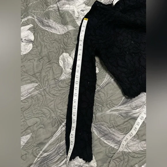 Sandro Black Lace Long Sleeve Blouse - Picture 11 of 12